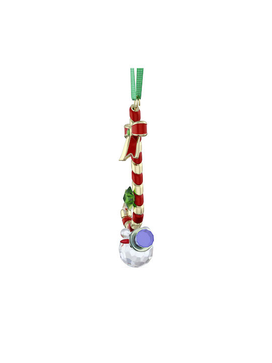 Swarovski Christmas Hanging Ornament Crystal Multicolour With Gold Dust With Beads Multicolour