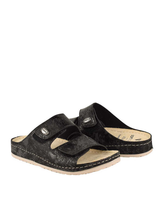 Women's Flat Sandals Anatomic in Black Color