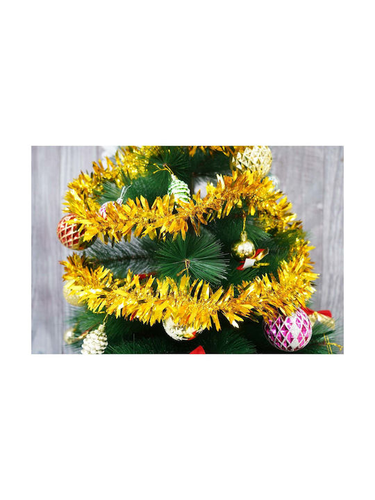 Crăciun Panglică Plastică Auriu 200x6.5cm 1buc