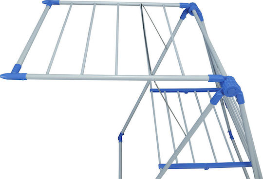 Uncle George Folding Floor Clothes Drying Rack Metallic 133x53cm