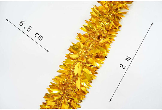 Christmas Ribbon Gold 200x6.5cm 1pc