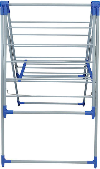 Uncle George Folding Floor Clothes Drying Rack Metallic 133x53cm