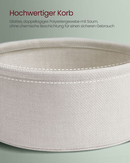 Στρογγυλό Βοηθητικό Τραπεζάκι Ξύλινο Forest Green / Cream White Μ45xΠ45xΥ50εκ.