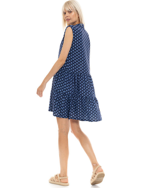 Women's Beachdress Pink Label Print Mini Dress Regular Fit Viscose Women's Beachdress Pink Label Print Mini Dress Regular Fit Viscose