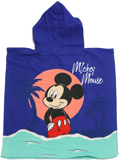Disney Mouse Poncho de plajă pentru copii Mickey Albastru