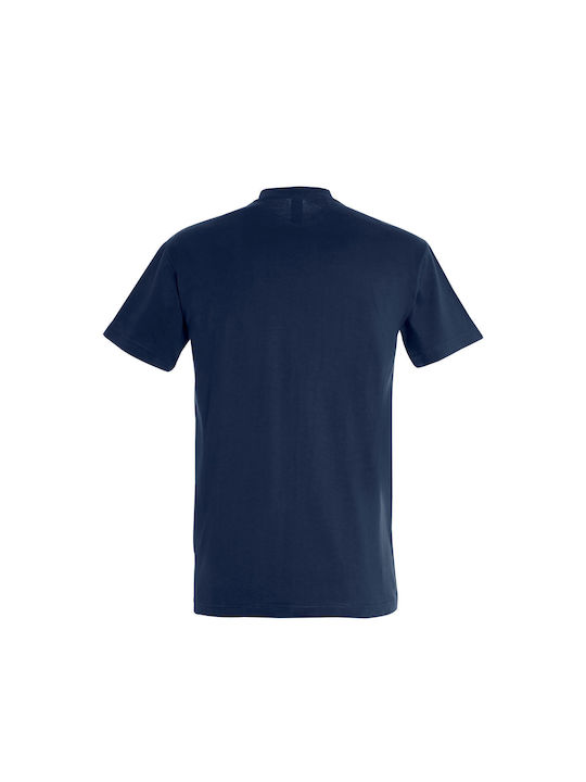 T-shirt Navy Μπλε Βαμβακερό