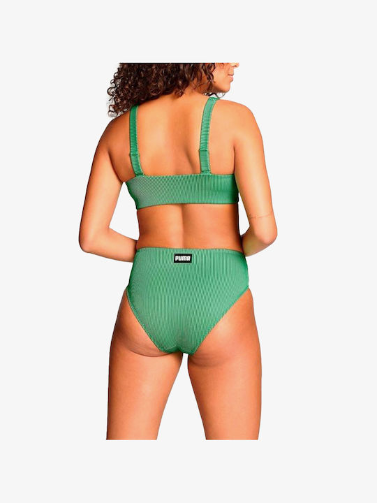 Puma Bikini Slip High Waist Green-black