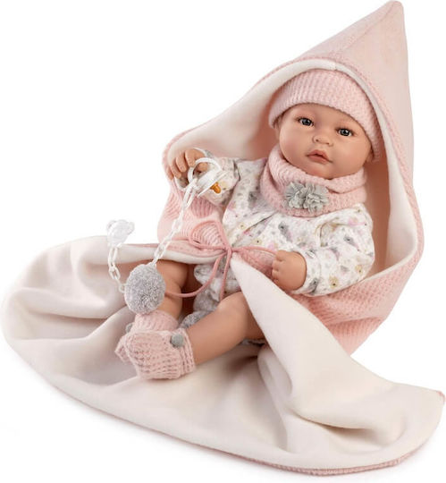 Berbesa Martina Baby-Puppe Mit Rosa Decke 42 cm