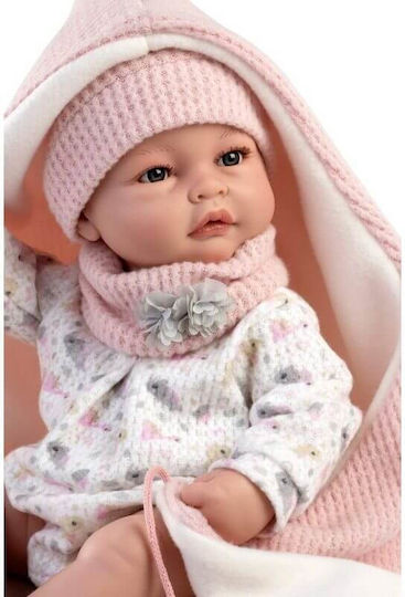 Berbesa Martina Baby-Puppe Mit Rosa Decke 42 cm