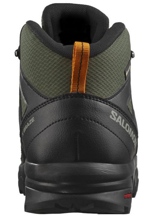 Salomon X Braze Men's Hiking Waterproof Boots with Gore-Tex Membrane Olive Night
