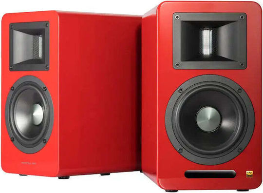 Airpulse A100 Αυτοενισχυόμενα Ηχεία με Bluetooth 100W (Ζεύγος) Κόκκινα