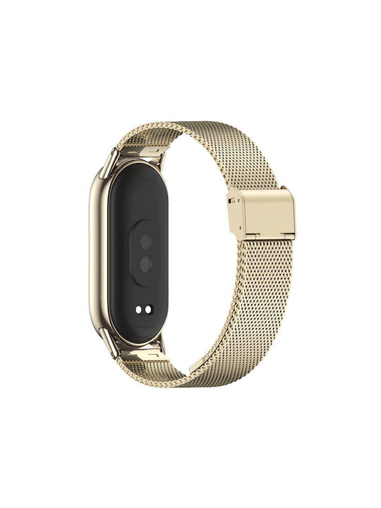 Tech-Protect MILANESEBAND Λουράκι Ανοξείδωτο Ατσάλι Χρυσό (Xiaomi Smart Band 8 / 9 / NFC)