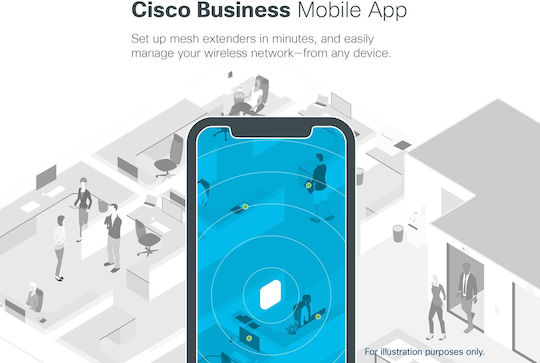 Cisco Business 145AC WiFi Mesh Network Access Point Wi‑Fi 5 Dual Band (2.4 & 5GHz) Γκρι