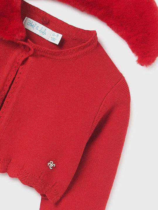 Kids Cardigan Knitted Red