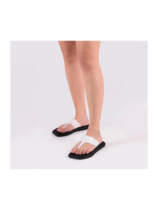 Voices Flow Plataforma Frauen Flip Flops in Weiß Farbe