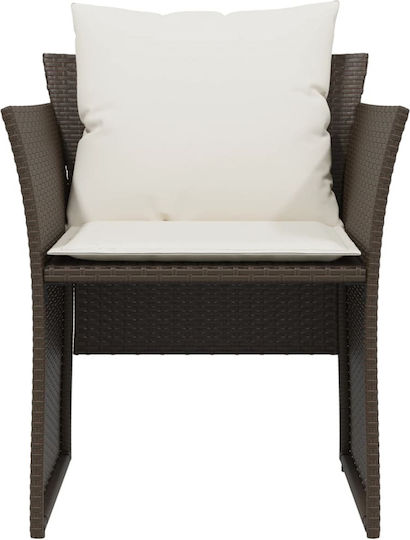 Outdoor-Sessel Rattan Coffee mit Kissen 50x50x36εκ.