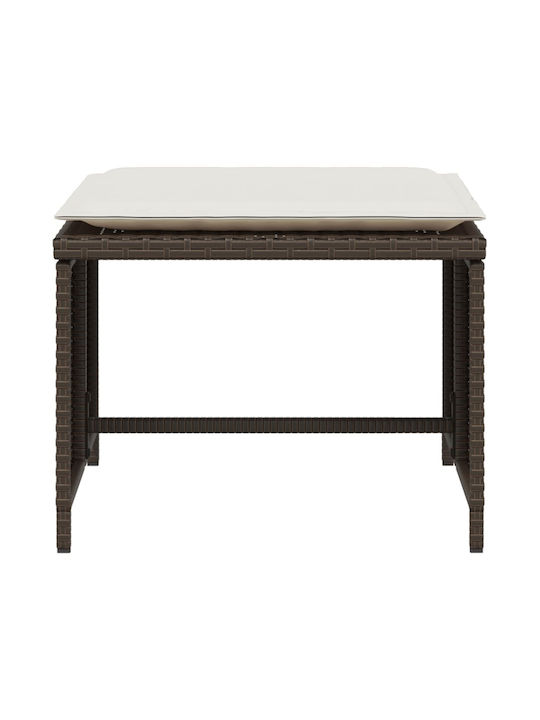 Fotoliu de exterior Rattan Maro cu pernă 50x50x36cm