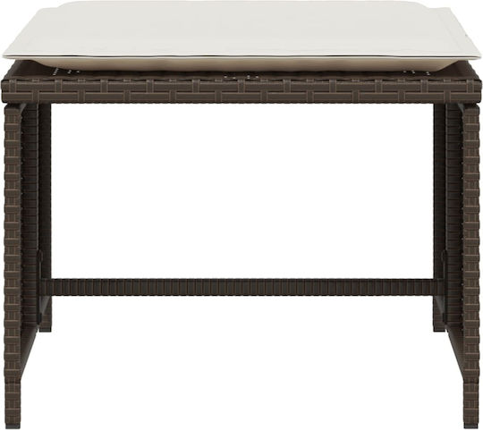 Outdoor-Sessel Rattan Coffee mit Kissen 50x50x36εκ.
