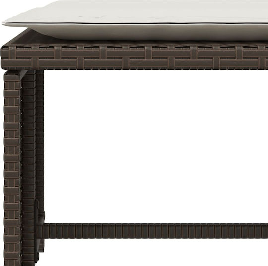 Outdoor-Sessel Rattan Coffee mit Kissen 50x50x36εκ.