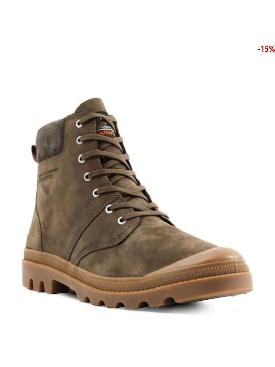 Leather Women's Ankle Boots Brown