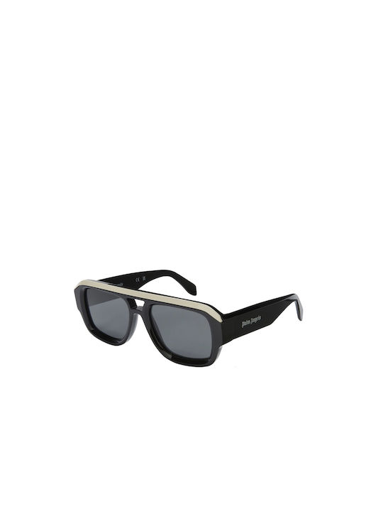 Palm Angels Sunglasses with Black Plastic Frame and Black Lens