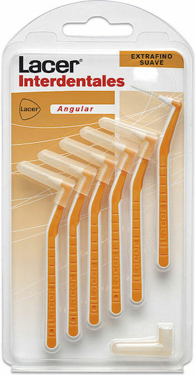 Lacer Angular Μεσοδόντια Βουρτσάκια 0.5mm Πορτοκαλί 6τμχ