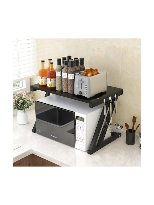 Quasar Universal Raft Rafturi de organizare a bucătăriei Metal în Negru Culori 38x57x38cm