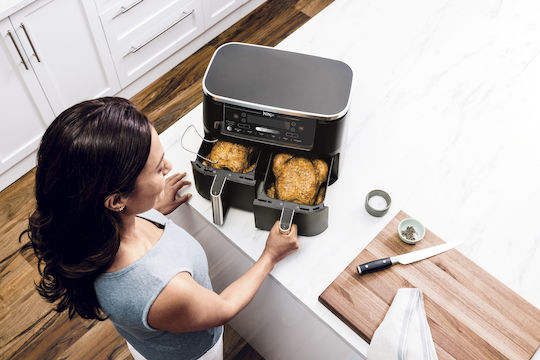 Ninja Foodi MAX Dual Zone Air Fryer with Double Detachable Bucket 9.5lt Black