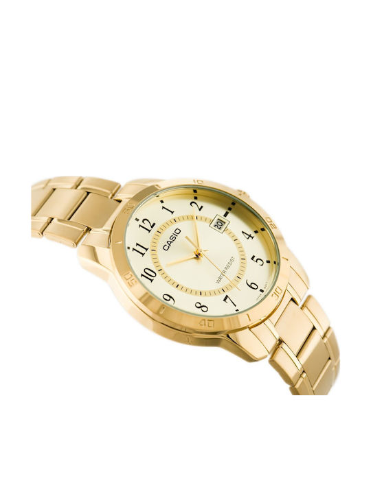 Casio Enticer Γυναικείο Ρολόι 30mm Μπαταρίας με Χρυσό Μεταλλικό Μπρασελέ
