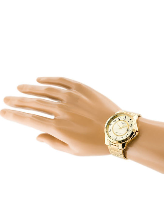 Casio Enticer Γυναικείο Ρολόι 30mm Μπαταρίας με Χρυσό Μεταλλικό Μπρασελέ