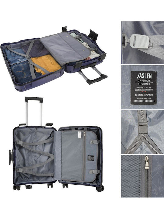 Jaslen Reisekoffer Hart Blau mit 4 Räder
