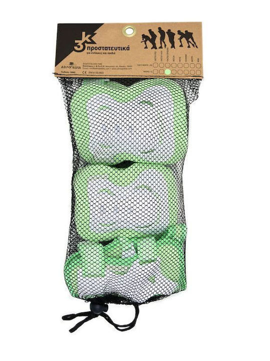 Athlopaidia Children's Protective Gear Set for Rollers Green