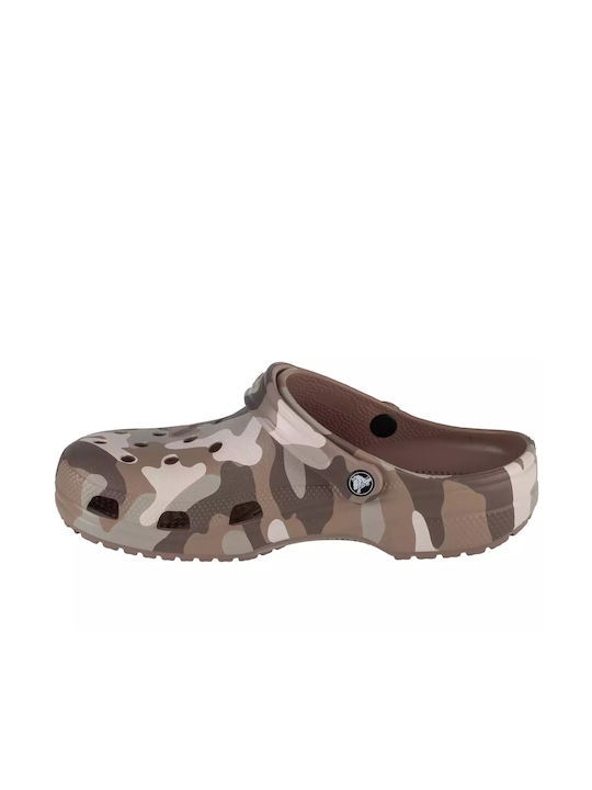 Crocs Printed Camo Clog Σαμπό Γκρι