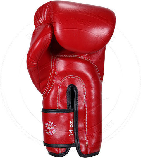 Fairtex BGV14 FX-BGV14 Mănuși de Box din Piele Sintetică pentru Competiție Roșii