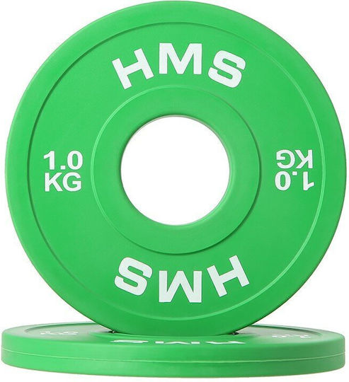 HMS Set of Plates Olympic Type Rubber 2 x 1kg Φ50mm