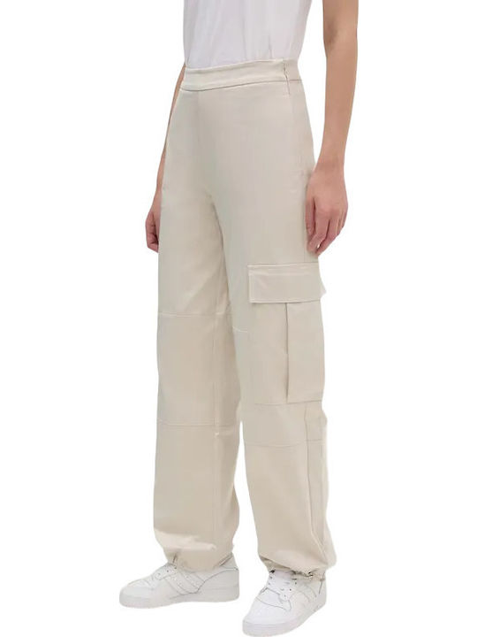 Dama Tesatura Pantaloni Cargo Eggshell