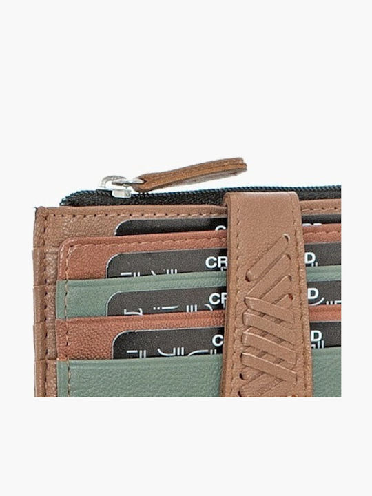 Leather Men's Wallet Cards Khaki