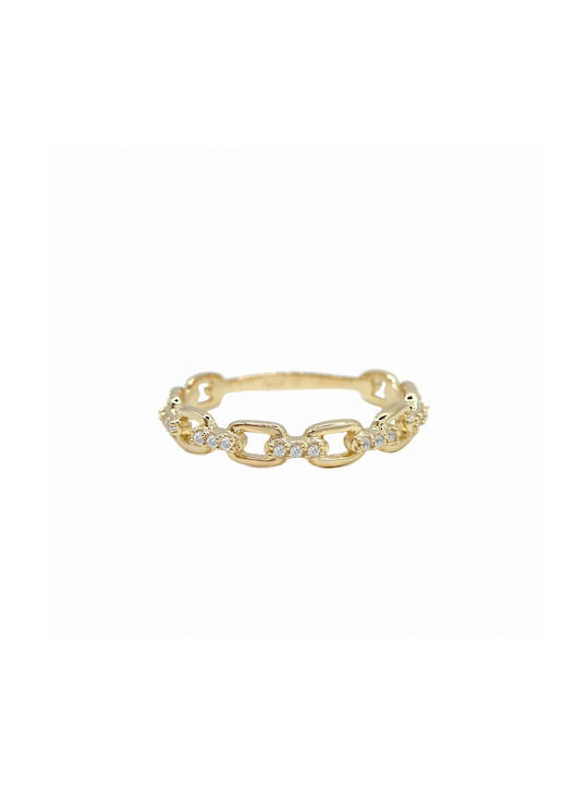 Sof.Istico Damen Ring mit Zirkonia aus Gold 14K