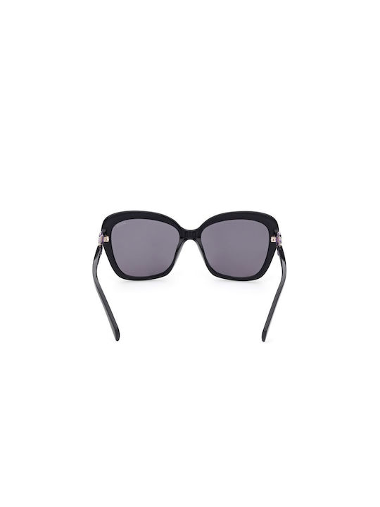Emilio Pucci Damen Sonnenbrille mit Schwarz Gestell und Gray Linse EP0165 01A