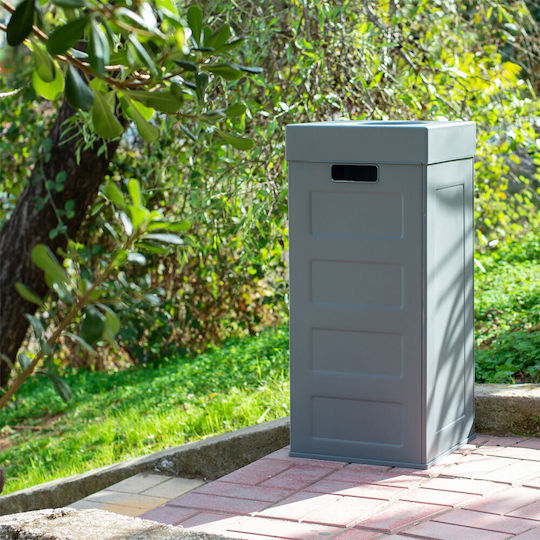 Green City International Πλαστικός Κάδος Απορριμμάτων 70lt Λευκός