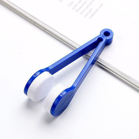 Mikrofaser Doppelseitiges Instrument Reinigung Pflege Brille Linsen 7x2 cm Blau
