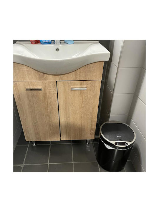 Green City International Plastic Waste Bin with Sensor Black 12lt