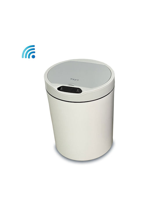 Green City International Plastic Waste Bin with Sensor White 12L