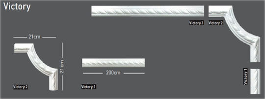 Deco Ceramica Profile Styrofoam 200cm