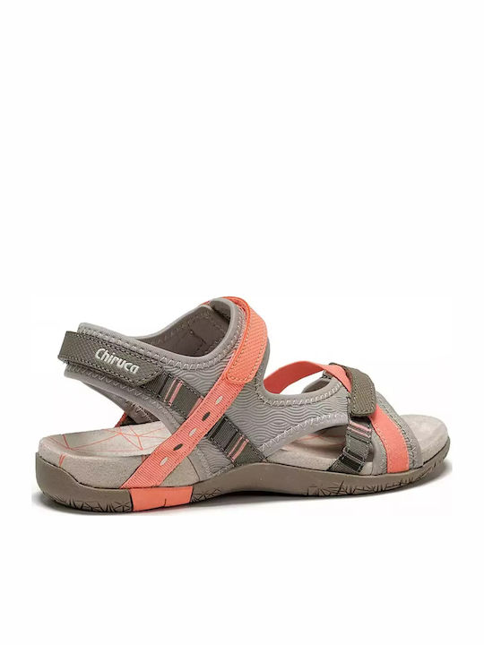 Flache Sandalen für Damen mit Riemen in Braun Farbe