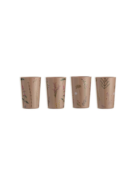 Day & Night Set of Glasses Coffee/Freddo made of Plastic in Brown Color 350ml 4pcs