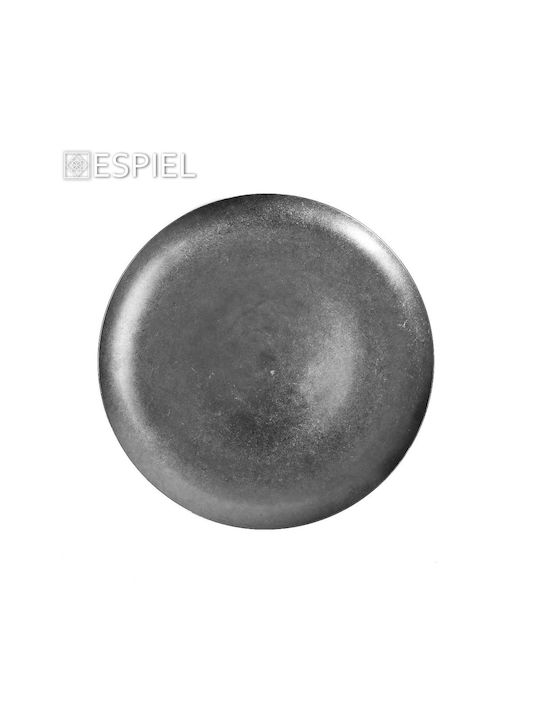 Espiel Snow Plate Shallow Inox Gray with Diameter 23cm