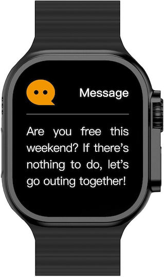 Media-Tech Fusion MT872 44mm Smartwatch με Παλμογράφο (Μαύρο)