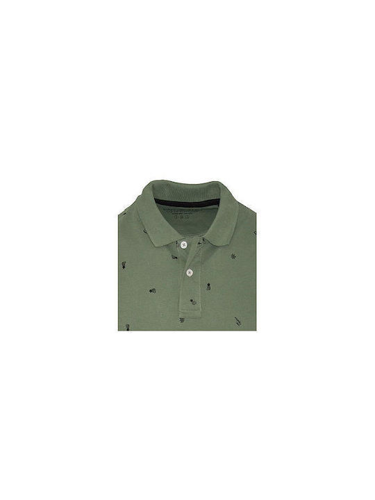 Van Hipster Men's Short Sleeve Blouse Polo Green