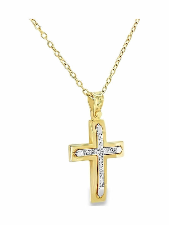 Xryseio Women's Gold Cross 14K
